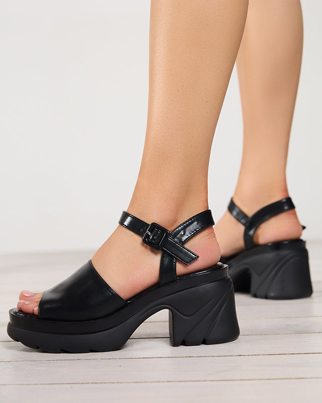Черные женские босоножки на платформе Cirota - Обувь