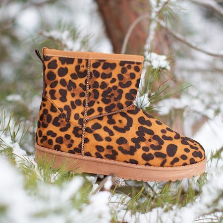 Женские зимние ботинки на платформе с леопардовым принтом Nimasa - Обувь