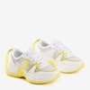 Бело-желтые спортивные туфли Evanile - Обувь