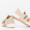 Бежевая женская спортивная обувь-слип - на Sweet Rainbow - Обувь