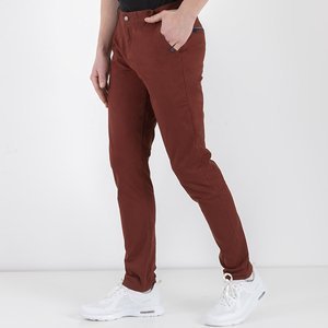 Бордовые мужские брюки - Одежда