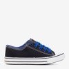Черные кроссовки с синими шнурками Fips - Обувь