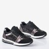 Черные спортивные туфли с отделкой из змеиной кожи Obsession - Обувь