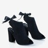 Черные женские босоножки на каблуке Haidil