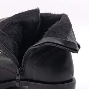 Черные женские ботинки с жемчугом Iznala