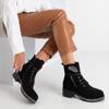 Черные женские матовые ботинки Exione - Обувь