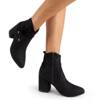Черные женские сапоги на высоком каблуке Анаконда - Обувь