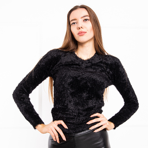 Черный женский свитер