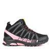 Czarne sportowe damskie buty trekkingowe z różową wstawką Everest - Obuwie