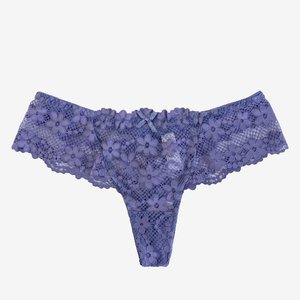 Фиолетовые женские кружевные трусы