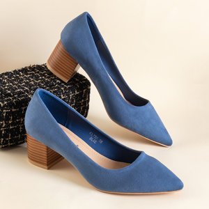 Голубые женские туфли на каблуках Santi
