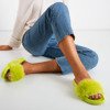 Неоново-зеленые тапочки с мехом Millie - Обувь