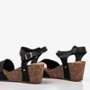 OUTLET Черные ажурные женские сандалии Elemia - Обувь