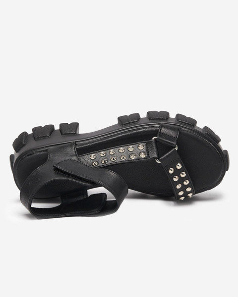 OUTLET Черные женские сандалии со струями Lascita- Обувь