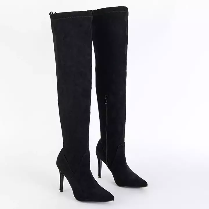 OUTLET Черные женские сапоги выше колена Lokitas - Обувь