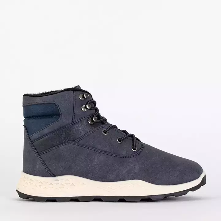 OUTLET Темно-синие теплые мужские ботинки Nuok - Обувь