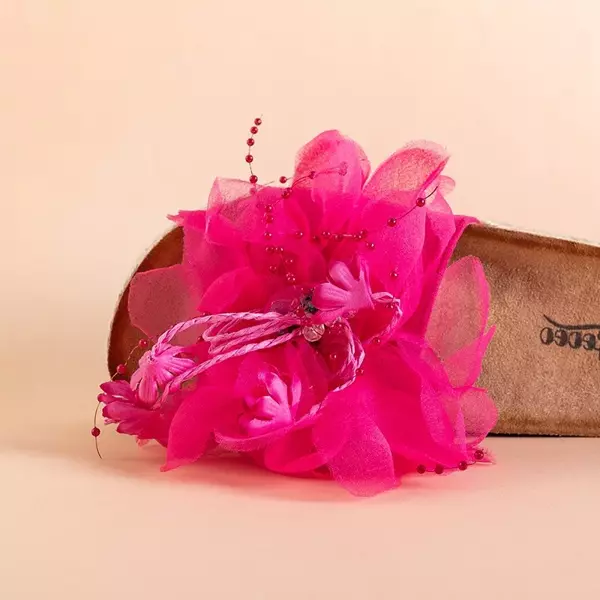 OUTLET Женские розовые тапочки на платформе Изильда - Обувь