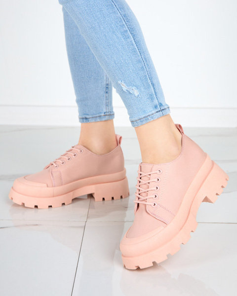 Розовые женские туфли на шнурках Rozia - Обувь