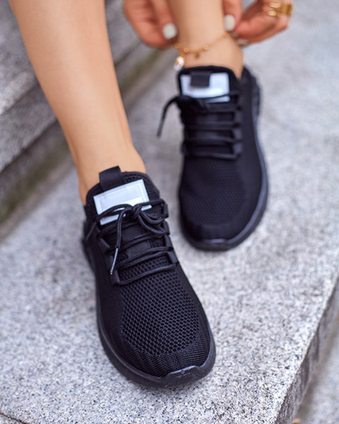 Royalfashion Женская спортивная обувь из ткани черного цвета Ltoti