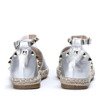 Серебряные открытые эспадрильи с заклепками Moren - Обувь