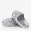 Серебряные тапочки на цепочке Slivien - Обувь