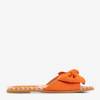 Тапочки женские оранжевые с бантом Ревда - Обувь