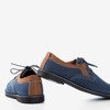 Туфли темно-синие мужские с ажурным верхом Дерби - Обувь