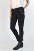 Женские черные джинсовые брюки с рюшами - Одежда