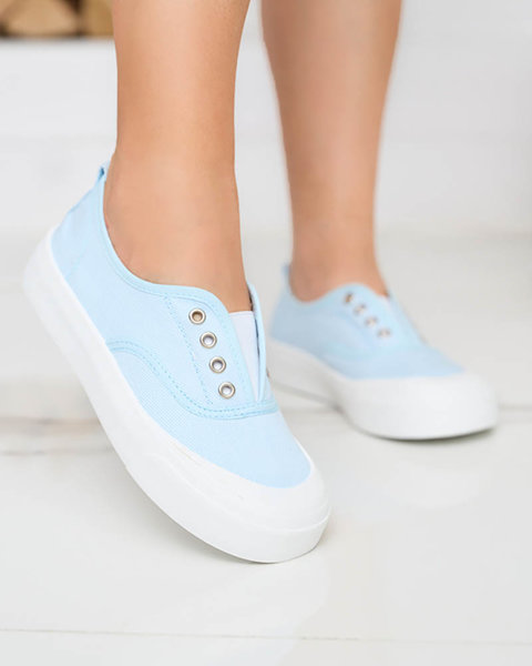 Женские синие кроссовки на толстой подошве Аскол-Обувь