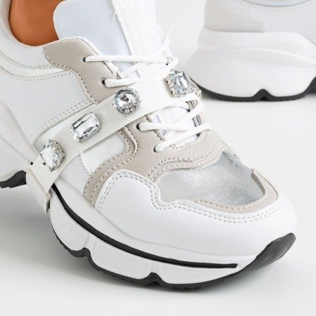 Білі жіночі кросівки на товстій підошві Esita - Взуття 1