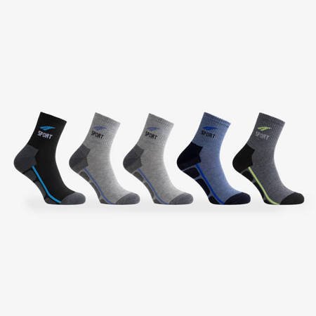 Чоловічі різнокольорові голеностопні шкарпетки 5 / упаковка - Шкарпетки