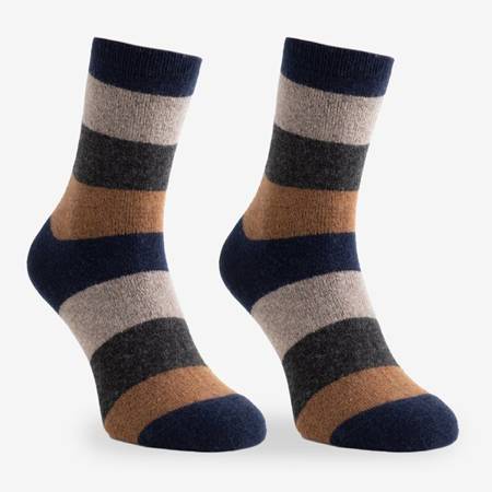 Чоловічі темно-сині смугасті шкарпетки 3 / упаковка - Шкарпетки