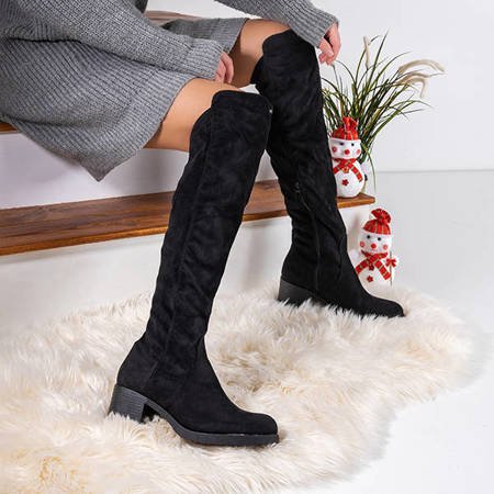 Чорні жіночі черевики Alvira на колінах - Взуття