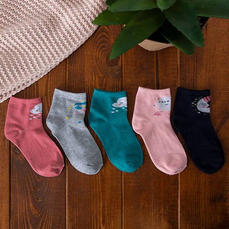 Дитячі барвисті шкарпетки 5 / упаковка - Шкарпетки