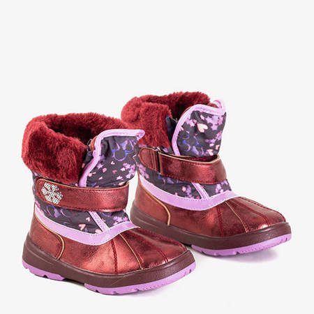 Дитячі темно-бордові снігові черевики Apawa - Взуття