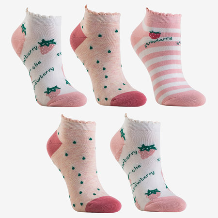 Кольорові жіночі шкарпетки з принтом, набір з 5 пар