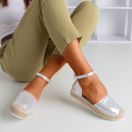 Срібні жіночі еспадрили на платформі Citiva - Взуття 1