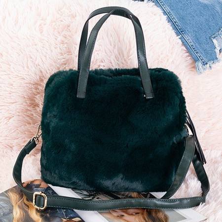 Жіноча сумочка із зеленого хутра - Сумочки