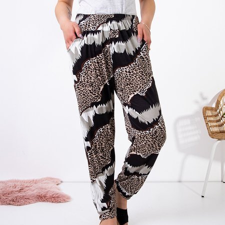 Жіночі штани з леопардовим принтом PLUS SIZE