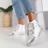Білі та срібні жіночі кросівки Enzo - Взуття