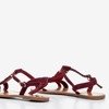 Бордові босоніжки з бахромою Minikria - Взуття 1