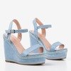 Босоніжки на блакитному каблуці Demetera - Взуття 1