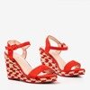 Босоніжки на танкетці червоні Porcissa - Взуття