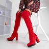 Червоні ботфорти на підборах Fortunata - Взуття