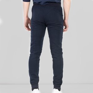 Чоловічі темно-сині утеплені спортивні штани - Одяг