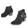 Чорні черевики на невисокому ковбойському чоботі азієни - Взуття