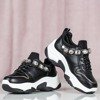 Чорні кросівки з камінцями Wilhemina  - Взуття