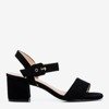 Чорні жіночі босоніжки на низькій посаді Saola - Взуття 1