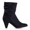 Чорні жіночі черевики на трикутному каблуці Mikare - Взуття