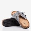 Чорні жіночі шльопанці з смужками Urnela - Взуття 1